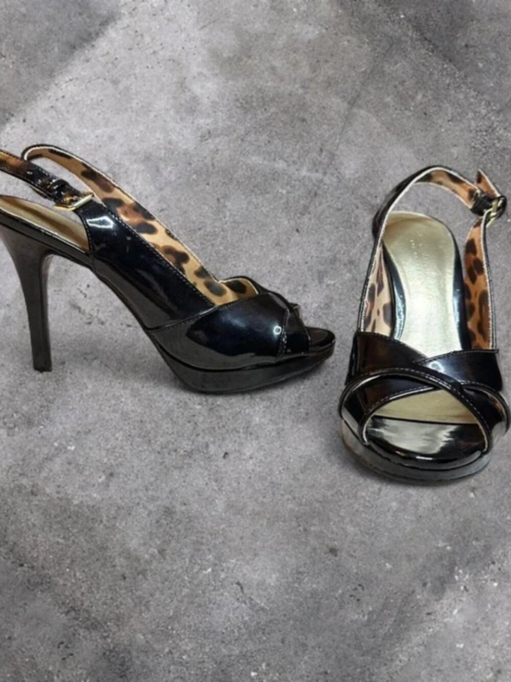 Y2K Patent Leopard Heels 🖤